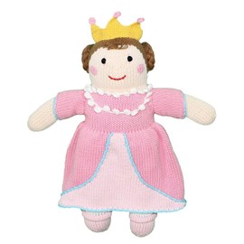 Zubels Baby Girls’ Milly The Princess Hand-Knit Plush Toy Doll, All-Natural Fibers, Eco-Friendly (12-Inch Plush Toy)