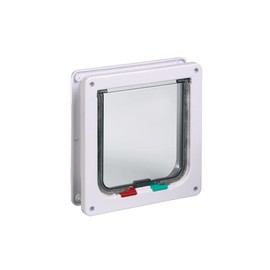 Karlie Cat Door 4-Way Lock for Large Cats Width 23.5 cm Height 25.2 cm White