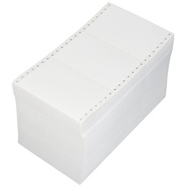 Compulabel Pinfeed Labels Fanfold Permanent Adhesive, 5" x 3.4375", White (111802)