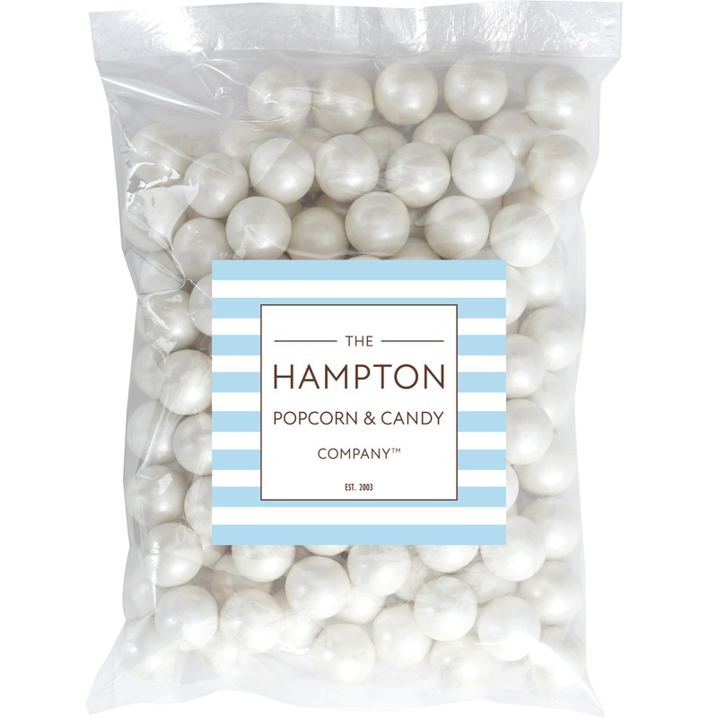 White Shimmer Gumballs 1 Inch Gumballs, 2 Pound Bulk Bag