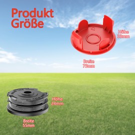 EVENLINKICS F016800351 Thread Spools for Bosch Grass Trimmer, Compatible with Bosch Grass Trimmer Spool, for Bosch Grass Trimmer Replacement Parts (8 Replacement Thread Spools, 2 Trimmer Cover)