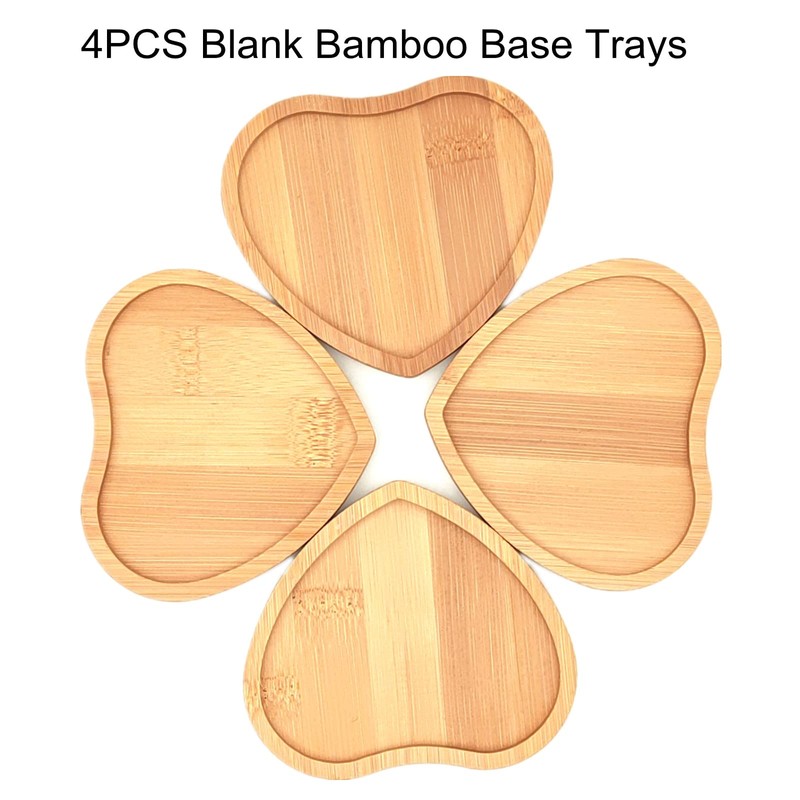 Bamboo Mosaic Coasters, Empty Bottom Bowls for Crafts, Mosaic Accessories,