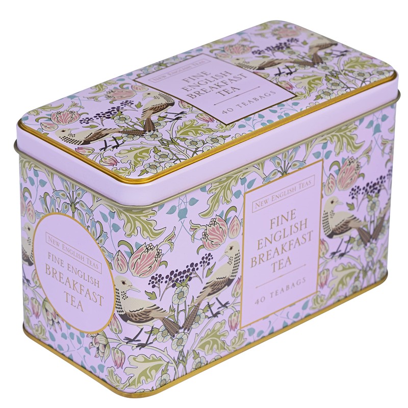 New English Teas Song Thrush and Berries Tea Tin with