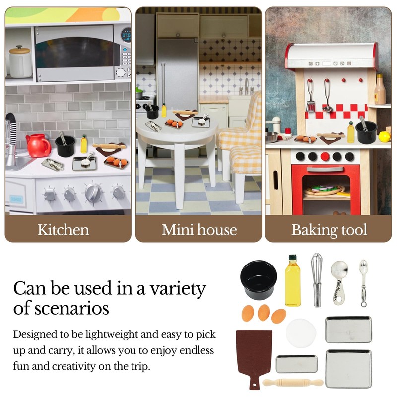 Miniature Gnome Accessories Baking, Miniature Dollhouse Accessories Christmas, Miniature Eggs