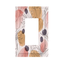 1 Gang Single Decorator GFCI/Rocker Wall Plate Modern Boho Modern Terracotta Minimalist Art Line Aesthetic Botanical Bohemia Electrical Outlet Decor Receptacle Cover Light Switch Dimmer,USB,Mid Size