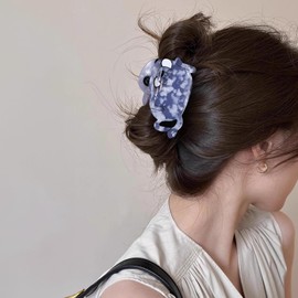 SUPCLIPS Sea Lion Hair Claw Clip 3.75 Inch Cute Animal Shape Hair Jaw Clip Strong Hold Acetate Hair Accessories for Women Girls, Purple