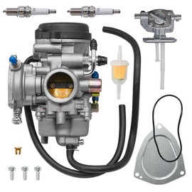 Cylinman Carburetor Fit for Suzuki Quadrunner 250 LTF250 LTF-250 2X4 LTF250F 4x4 2000 2001 2002 With Fuel Petcock 13200-20B00 13200-20B01