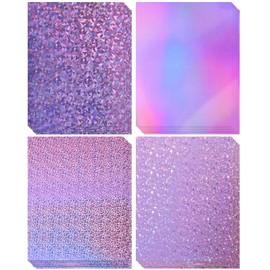 AWQOIU 28 Papel de Cartulina Holográfica 8.5 x 11, 230GMS/85LB Cartulina Metálica con Purpurina, Papel Iridescente Espejo Brillante, Cartulina Gruesa para Manualidades, Creación de Tarjetas