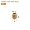 sourcing map 20Pcs Set Screws M4x6mm Brass Cone Point Hex