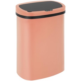 BestOffice Trash Can Broken-Resistant Plastic Touch Free High-Capacity Garbage Can with Lid for Bedroom Bathroom Home Office 49 Liter 13 Gallon Trash Can Automatic Kitchen Trash Can (1, Pink)