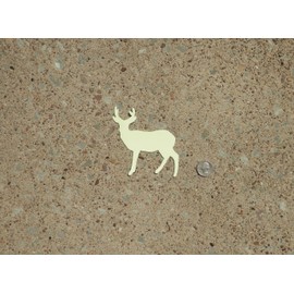 DEER STANDING OUTLINE ~ Select A Size! ~ Glow in the Dark Vinyl Waterproof Weatherproof Adhesive Decal Stickers ~ Vehicle Car Truck Back Window Home Garage Wall Kids (Size: 3" Wide x 3" Tall)