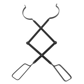 Fireplace Tong Iron Campfire Firewood Tong Log Grabber with Enlarging Clamp for Indoor Outdoor