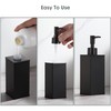 BGL Black Soap Dispenser, Refillable Square Soap Dispenser with Premium