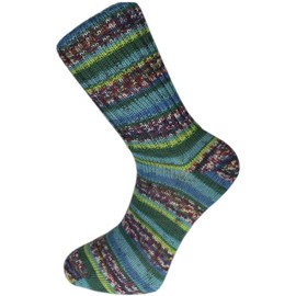 Grange Craft Irish Country Fair Isle Socks For Men, Harbor Blue, One Size