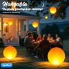 LanPool Floating Pool Lights,14" Flame Solar Pool Lights,Floating Glow Globe