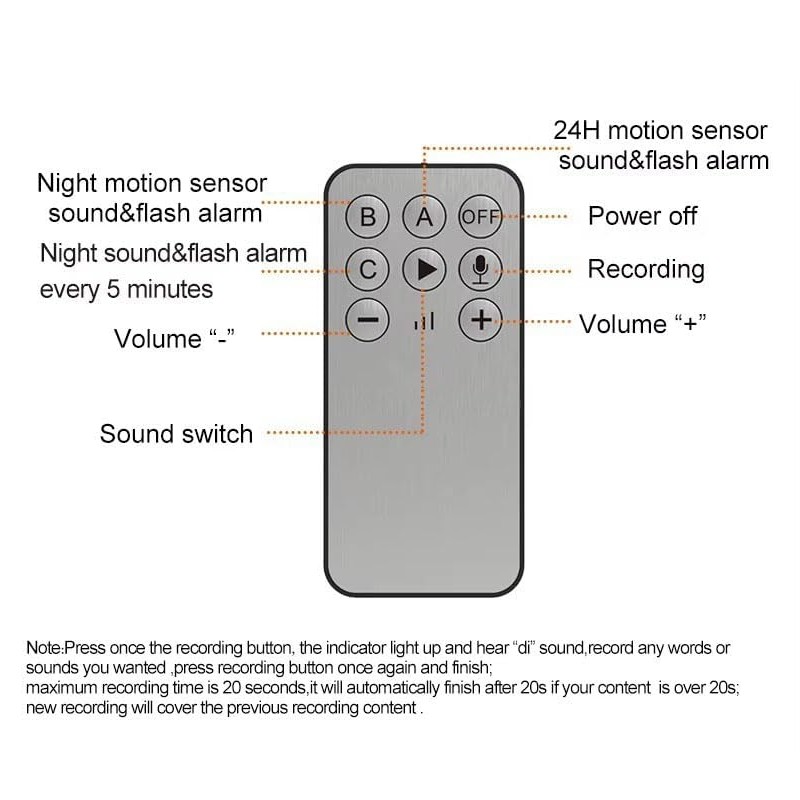 Outdoor Solar Motion Sensor Alarm - Barking and Shooting Dog,