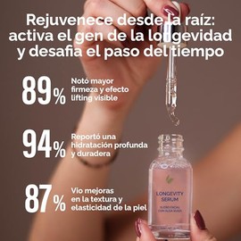 Suero Facial Antiedad con Alga Suiza y DMAE | Efecto Lifting + Vitamina C + Ácido Hialurónico | Piel Más Joven en 21 Días | Longevity Serum kareCo