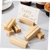Ipetboom 30 Pcs Wooden Card Holders Rectangular Memo Stands for