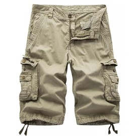 DONGD Mens Cargo Shorts Cotton Relaxed Fit Camouflage Camo Cargo Short
