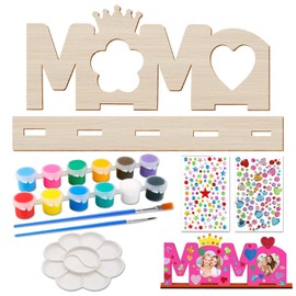 Mother's Day Wooden Letters Photo Box - DIY Gift for Birthday Mum, Perfect Mother's Day Gift for DIY and Expressing Your Love