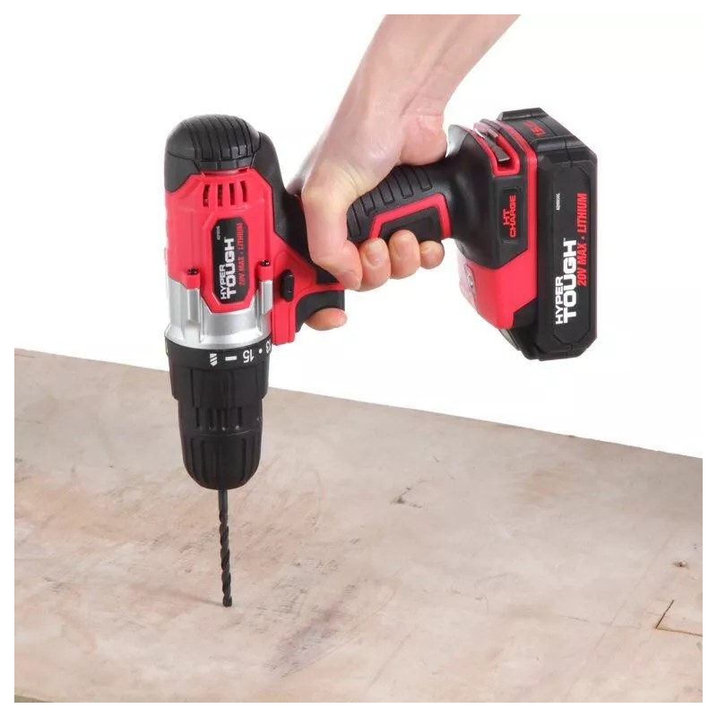 Hyper Tough 20V Max 3/8-in. Cordless Drill & 70-Piece DIY