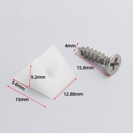 Walquicks 120 Pcs Wedge Bracke, Furniture Chest Drawer Bottom Repair Fixing Mending Drawer Plastic Angle Code Bracket Fastener with Screws for Sagging Drawers, Home Repair, Furniture Cabinet, Desks