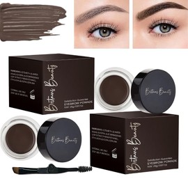 Britain's Beauty Waterproof Eyebrow Pomade – Long-Lasting, Smudge-Free Formula for Perfect Brows, Available in Multiple Shades | Blonde, Taupe, Soft Brown, Medium Brown, Dark Brown (Taupe)