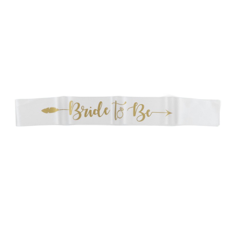 8Pcs Bride Bridesmaid Sash Gold Letters Hypoallergenic Material Wedding Bride