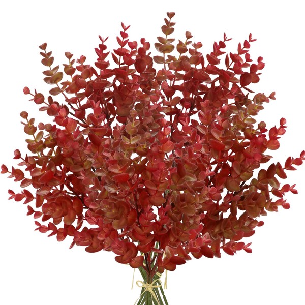 Arborus 5 Stems Artificial Fall Greenery – 14.6" Eucalyptus Leaf