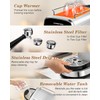 Espresso Machines 20 Bar with LED Touchscreen, Adjustable Temperature(185~203°F) Timing(25~60s),