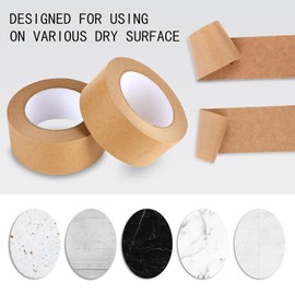 WANBAO 2 Rolls Kraft Paper Tape Brown Packing Tape 2 inch x 55 Yard for Packing Boxes, Sealing Cardboard Carton Boxes, Packaging and Masking Use