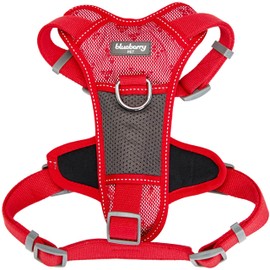 Blueberry Pet Soft & Comfy Dog Harness Medium Size - Heavy Duty Front Clip Harness for Medium Sized Dogs, Adjustable No Pull Puppy Harness, Reflective Safety Vest for Active Pet Parents