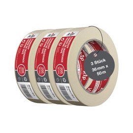 Kip Tape 205-47 Fine Masking Tape - Professional Masking Tape - Impregnated Masking Tape for Painting & Varnishing - 48mm x 50m, 30mm x 50m