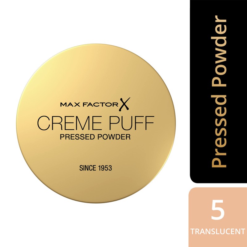Max Factor Crème Puff Pressed Powder, 05 Translucent, 14g