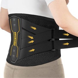 JIUFENTIAN Back Brace for Lower Back with Support System for men and Women -Lumbar Support Brace for Herniated Disc Lower Back Brace for Sciatica, Scoliosis,Heavy Lifting and Work(2X-Large)