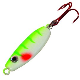 Northland Fishing Tackle UV Forage Minnow Spoon, Glo Perch, 1/4 oz, FMUVS4-20
