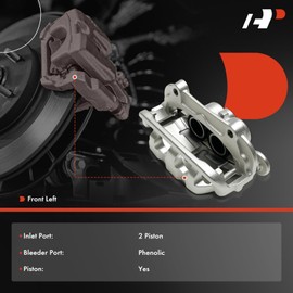 A-Premium Disc Brake Caliper Assembly with Bracket Compatible with Land Rover Range Rover 2010-2012/2014-2017, LR4 2010-2016, Discovery 2017, Range Rover Sport 2010-2017 - Front Left Driver Side