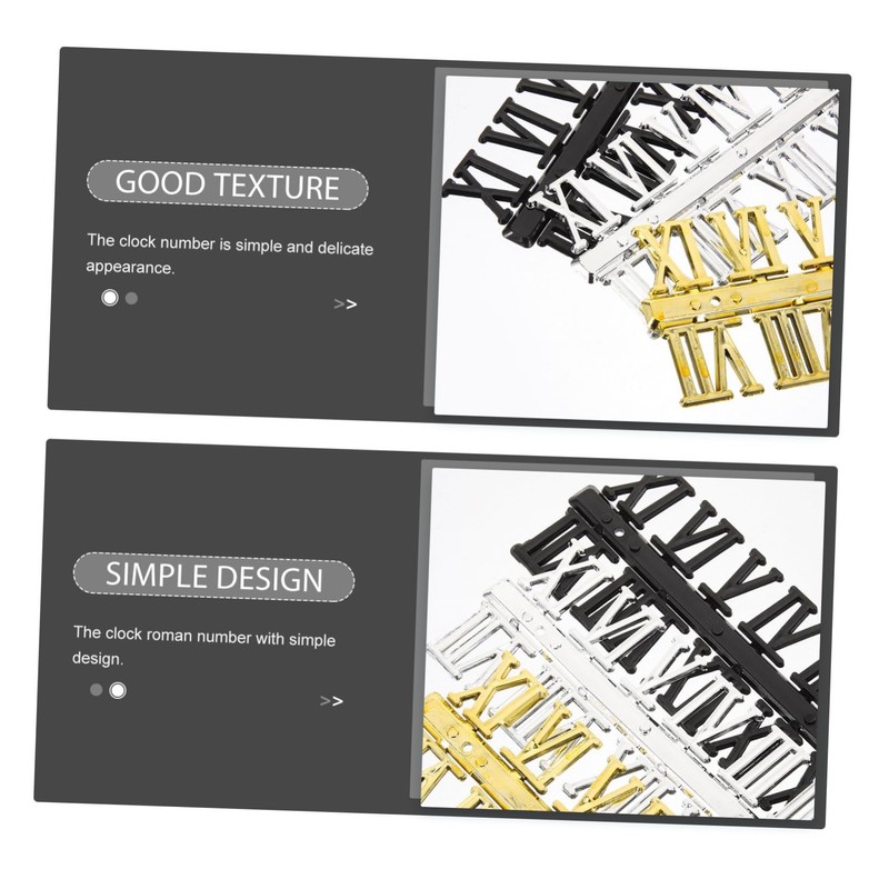 DOITOOL 12 pcs Roman Clock Numbers DIY Replacement Numerals for