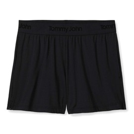 Tommy John Women's Second Skin Sleep Shorts, Comfortable Soft Pajama,Lounge shorts Bottoms Casual beach outfits for women with Pockets Women's Sleepwear Sweat Shorts (Black, Large)