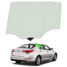 Fits 2011-2015 Kia Optima Passenger Left Side Rear Door Window Glass, DOT approved, Tempered, FD24944GTN