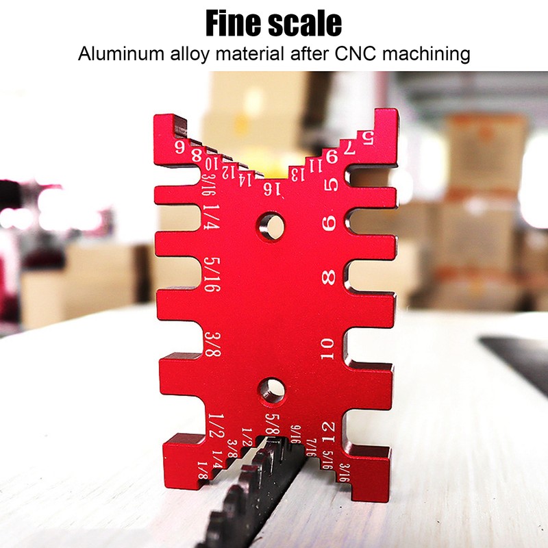 Dovetail Jig Tenon Caliper Aluminum Metric Imperial Scale Card Measuring