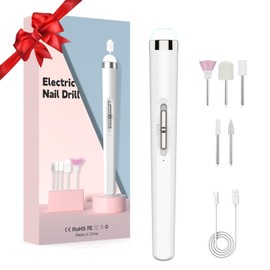 MMK Electric Nail Files with LED Light, Gentle Power, Friendly Nail Grinder for Dead Skin Removal and Polishing, Manicure and Pedicure Tools with Accessories Kit Gifts for Beginner Girl Women Mum
