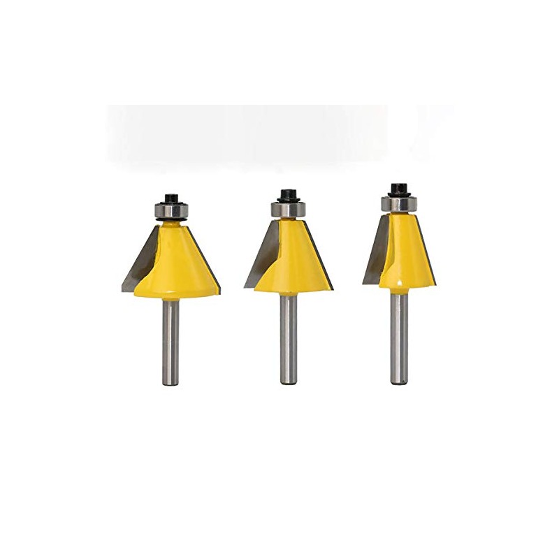 Bevel Cutter Set 1/2" Shank Bevel Woodworking Corner Round Cutter