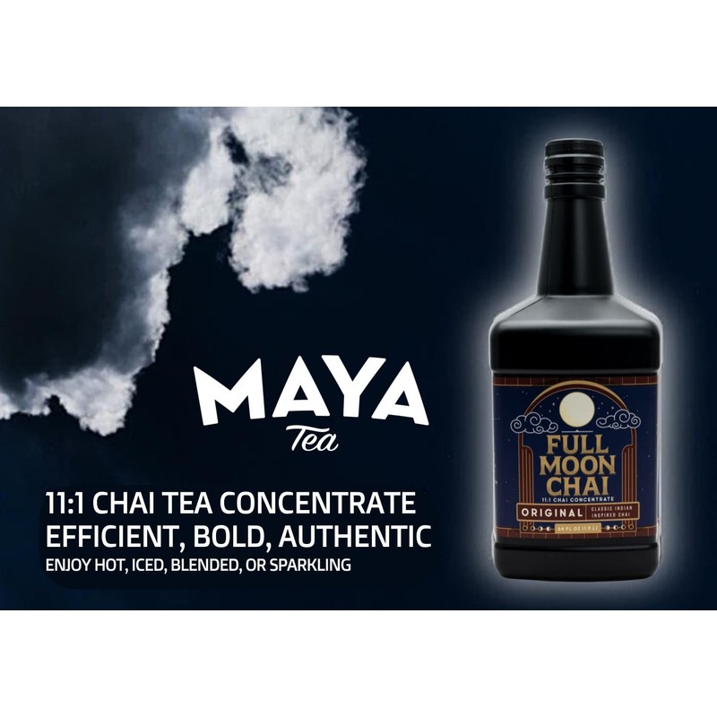 Maya Tea Full Moon Chai Concentrate, Original Classic Indian Inspired,