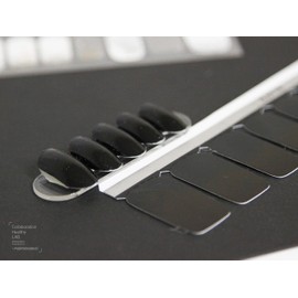 nanosase BNS bundle | 20 Stylish Solid Color Nail Stickers + SPA Moisturizing Hand Mask Natural Therapy Gloves | Includes Replacement Nail Polish Strips, Cuticle Stick, Nail Filer and Nail Wipes. (HM+A01 Licorice Black, 2 pack)