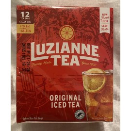Luzianne Tea Original Iced Tea, 1 Bag Makes 1 Gallon, Unsweetened, 12 CT Box