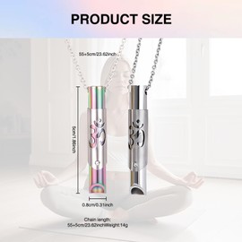 atnayo Breathing Necklace,Anxiety Whistle Necklace,Meditation Breathlace