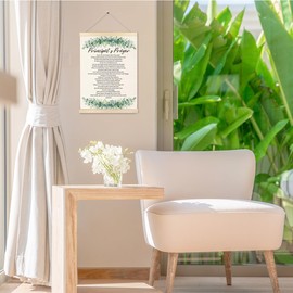 BESERH Principal Office Decor, Principal's Prayer Poster Hanger Frame, Prayer for Principal Hanging Posters Wall Decor for Principal Home Office, 12x16 Inches