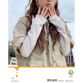 Lalapala Women's Arm Cover, UV Protection, Summer Arm Sleeve, Loose, Sun Protection, UPF50+, Cool, Cool to Touch, Arm Cover, Sweat Absorbent, Quick Drying, Anti-Slip, Good to the Touch, Breathable