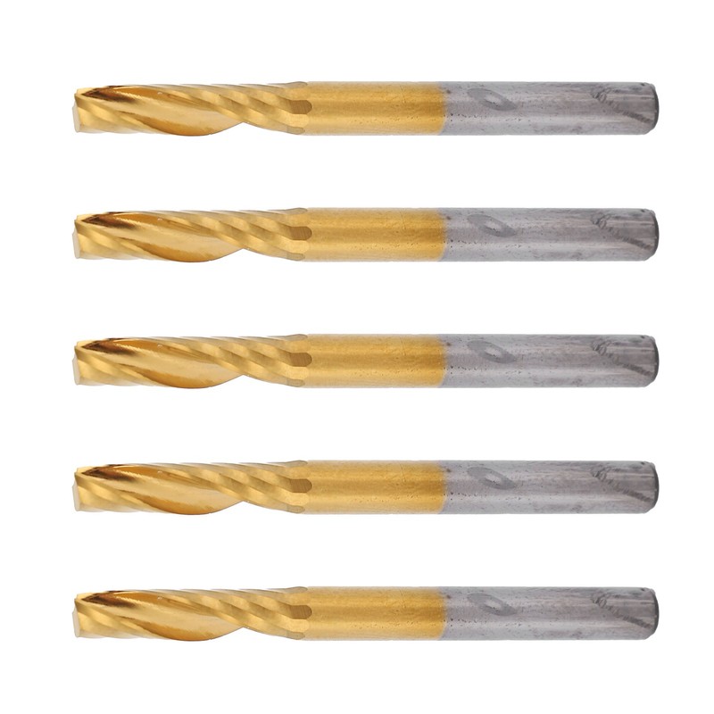 5pcs CNC Router Bits Spiral End Mill Milling Cutter Set